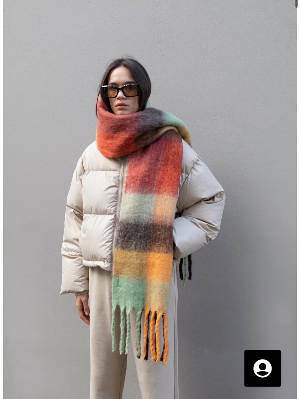 OAK + FORT Plaid Scarf